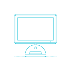 Guide Digital Apple Imac G4 20 Inch 2002 Ink Monoline Svg Vector, Free Vectors File